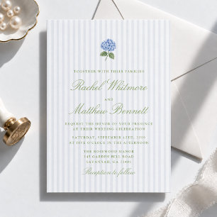 Elegante Hortensien-Hochzeitseinladung Einladung