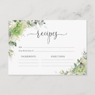 Elegante Hortensien-Hochzeitsempfangs-Beilage Begleitkarte