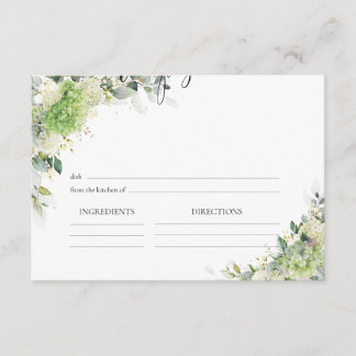 Elegante Hortensien-Hochzeitsempfangs-Beilage Begleitkarte