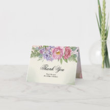 Elegante Hortensien-Pfingstrosen-Hochzeit-Danke-Ka