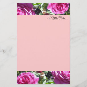 Elegante Hot Pink-Rose Briefpapier