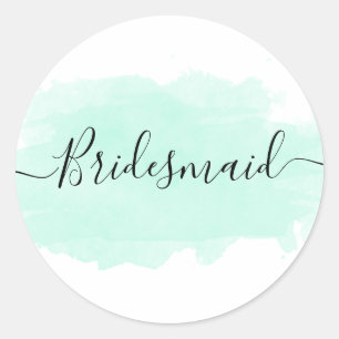Elegante hübsche Kicherminze, Aquarellmaid Runder Aufkleber