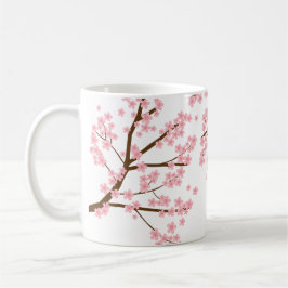 Elegante hübsche Kirschblüten Sakurakalligraphie Kaffeetasse
