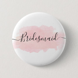 Elegante hübsche Küken rosa Aquarellmaid Button