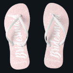 Elegante hübsche Küken Rose Gold Glitzer Braun Flip Flops<br><div class="desc">Imitate Rose Gold Glitzer Bridesmaid Design.</div>