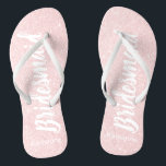 Elegante hübsche Küken Rose Gold Glitzer Braun Flip Flops<br><div class="desc">Imitate Rose Gold Glitzer Bridesmaid Design.</div>