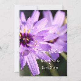 Elegante, hübsche lila Blume Save the Date
