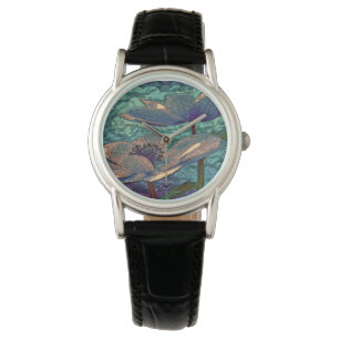 Elegante Hübsche, metallisierte Blume Kunst, Dich Armbanduhr