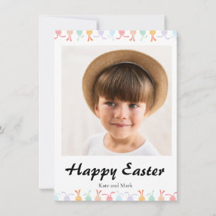 Elegante Hübsche Pastell Chic Foto Frohe Ostern Ka
