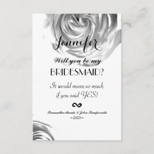 Elegante Hübsche Schwarz-Weiß-Rose-Print Einladung