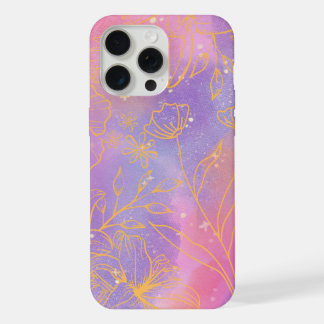 Elegante Hülle für das iPhone 15 Pro Max mit flora