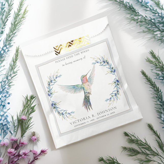 Elegante Hummingbird Seed Packet Beerdigung Gedenk Geschenktütchen (Von Creator hochgeladen)