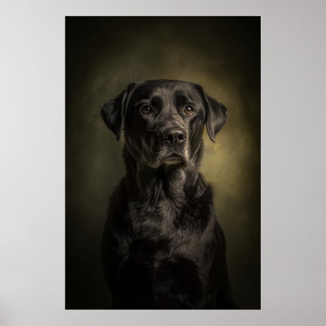 Elegante Hund-Silhouette Poster (Vorne)