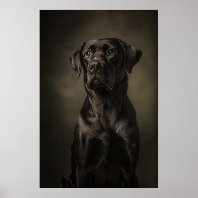 Elegante Hund-Silhouette Poster (Vorne)