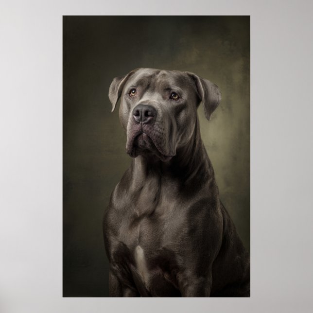 Elegante Hund-Silhouette Poster (Vorne)