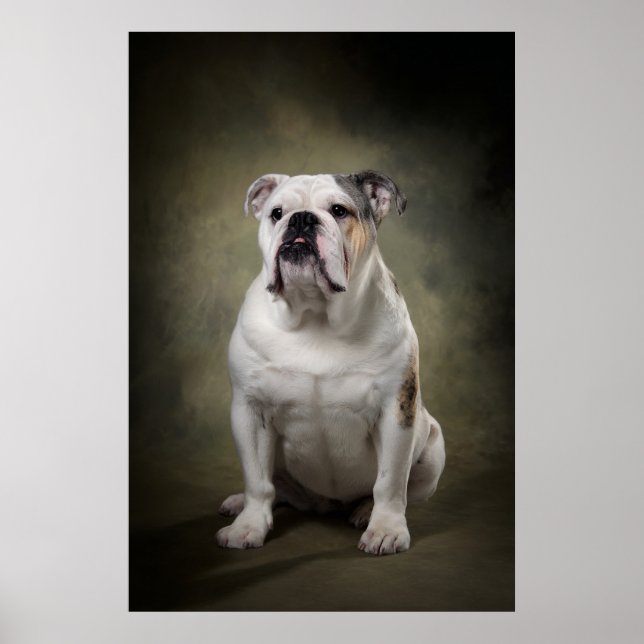 Elegante Hund-Silhouette Poster (Vorne)