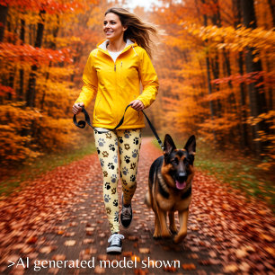Elegante Hunde-Pfoten Leggings