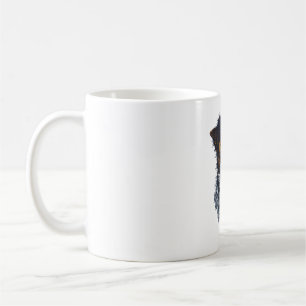 Elegante Hundeporträts Trendige Hundekopf-Kunst Kaffeetasse