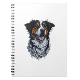 Elegante Hundeporträts Trendige Hundekopf-Kunst Notizblock