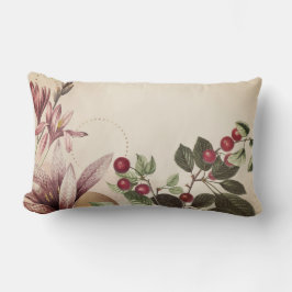 Elegante Hütte Cherry Botanisches Design Lendenkissen
