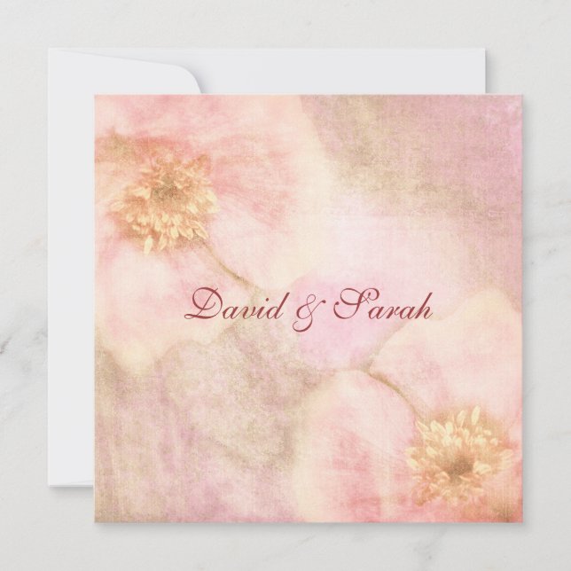 Elegante Hütte Chic Rose Save the Date (Vorderseite)