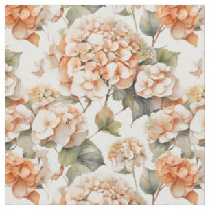 Elegante Hydrangeas in Aquarellfarben Stoff