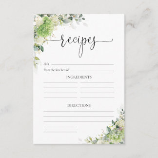 Elegante Hydrangeen-Hochzeitsempfangs-Beilage Begleitkarte