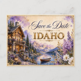 Elegante Idaho Save-the-Date-Hochzeits-Einladung Postkarte