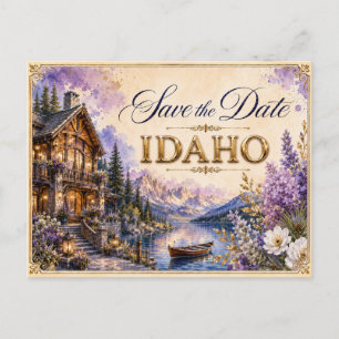 Elegante Idaho Save-the-Date-Hochzeits-Einladung Postkarte