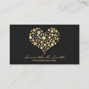 Elegante Imitat-Goldfolien-Herz-Geschäfts-Karte Visitenkarte