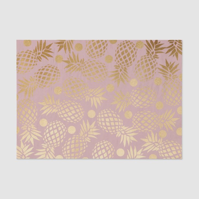 elegante Imitat Goldpinienmotive Seidenpapier (Vorderseite)