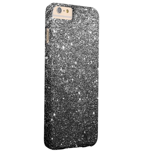 Elegante Imitate Black Glitzer Luxus Case-Mate iPhone Hülle (Rückseite/Rechts)