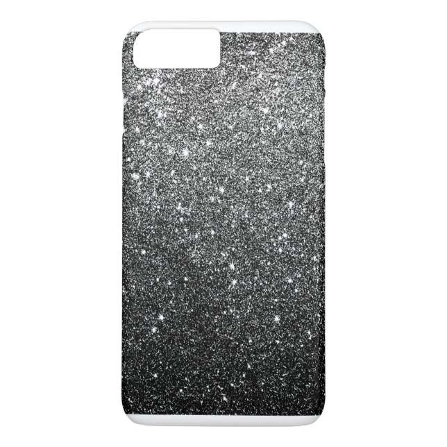 Elegante Imitate Black Glitzer Luxus Case-Mate iPhone Hülle (Rückseite)