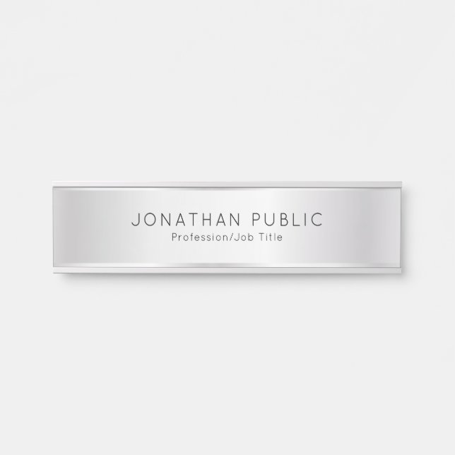 Elegante Imitate für moderne Glamour-Vorlagen Türschild (Vorderseite )