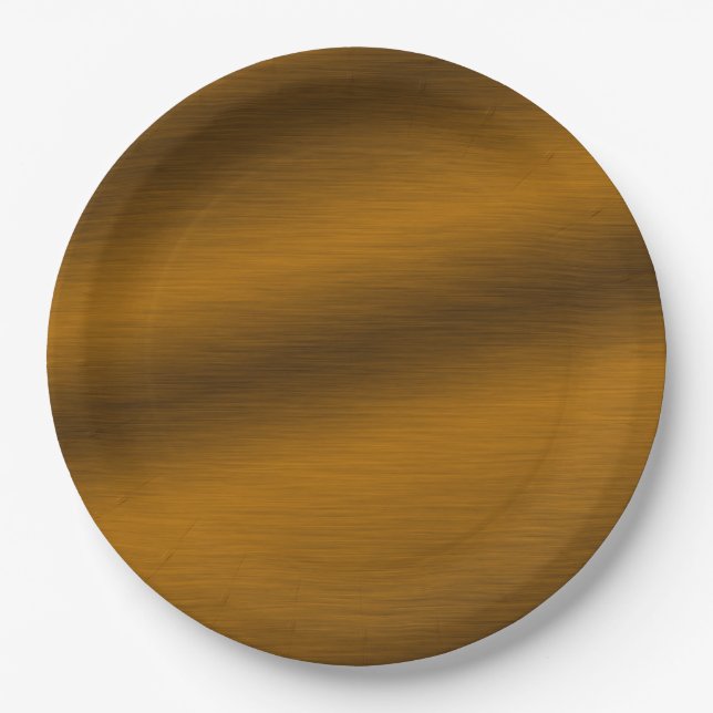 Elegante Imitate gebürstet Bronze Pappteller (Vorderseite)