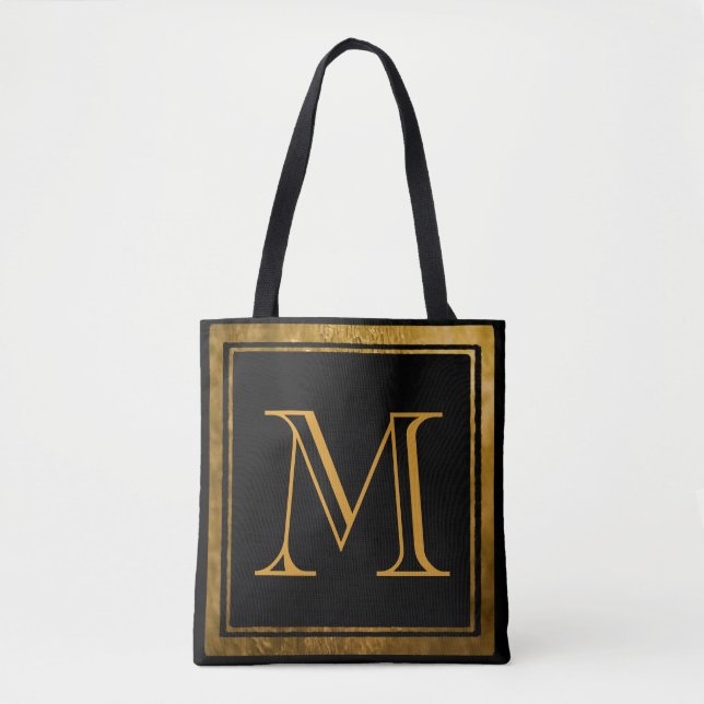 Elegante Imitate Gerahmtes Monogramm Tasche (Vorderseite)