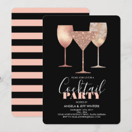 Elegante Imitate Glitzer Cocktail Party Einladung