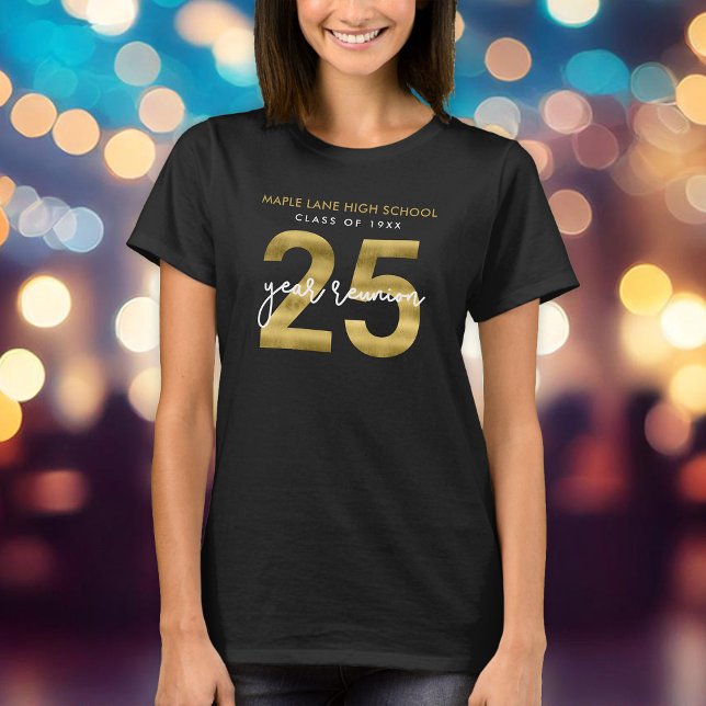 Elegante Imitate Gold 25-jährige Wiedersehen T-Shirt (Von Creator hochgeladen)