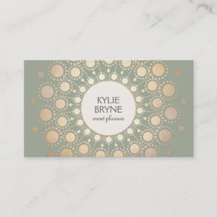 Elegante Imitate Gold Circle Motif Beruflich Visitenkarte