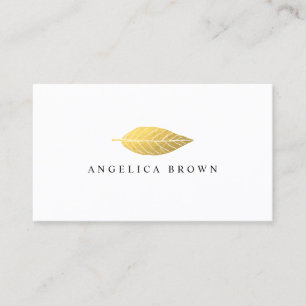 Elegante Imitate Gold Leaf Business Card Visitenkarte