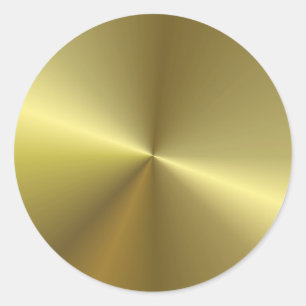 Elegante Imitate Gold Metallic Look Blank Template Runder Aufkleber