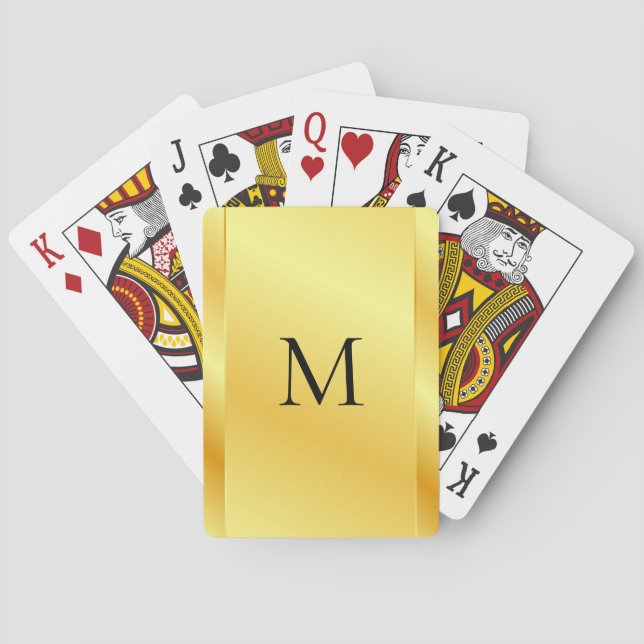 Elegante Imitate Gold Metallic Look Blank Template Spielkarten (Rückseite)