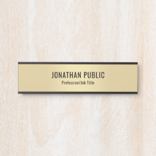 Elegante Imitate Gold Moderne Minimalistische Vorl Türschild