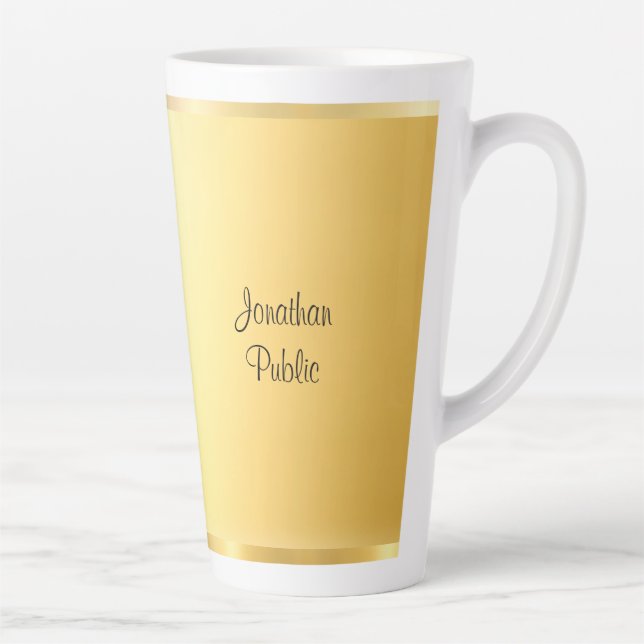 Elegante Imitate Gold Modernes, handgeschriebenes  Milchtasse (Rechts)