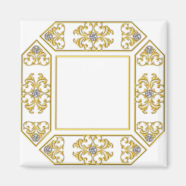 Elegante Imitate Gold und Diamant machen aus Ihrem Magnet (Vorne)