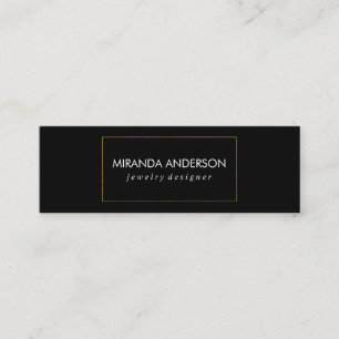 Elegante Imitate Golden Border Mini Visitenkarte