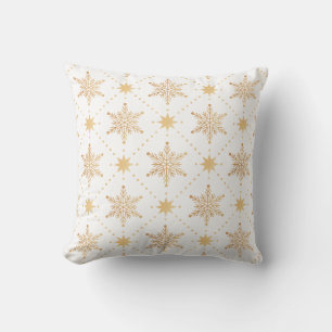 Elegante Imitate Goldene Schneeflocken Weihnachtsf Kissen