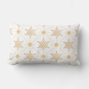 Elegante Imitate Goldene Schneeflocken Weihnachtsf Lendenkissen