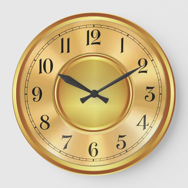 Elegante Imitate goldene Uhr Gesicht Illustration  (Vorderseite)