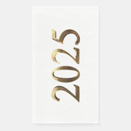 Elegante Imitate Goldene Zahlen Glücklich Neues Ja Serviette